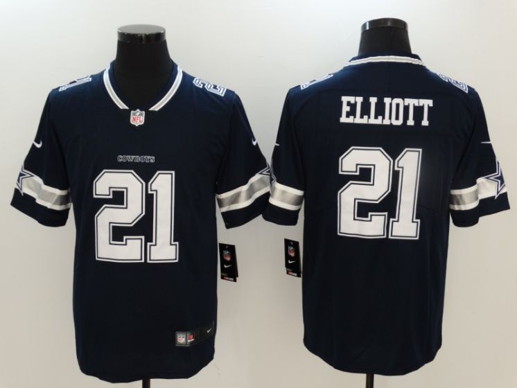 Men Dallas Cowboys #21 Elliott Blue Nike Vapor Untouchable Limited NFL Jerseys